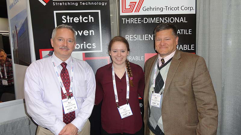 Left to right: Bill Christmann, Tori Gehring and Skip Gehring of Gehring Textiles.