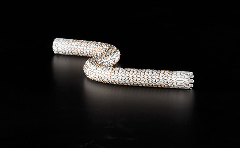 Gore has released a new 7.5-cm length of the Gore Viabahn Endoprosthesis with heparin bioactive surface. The stent-graft is constructed with a durable, reinforced, biocompatible, expanded polytetrafluoroethylene (ePTFE) liner attached to an external nitinol stent structure. (Photo: Business Wire)