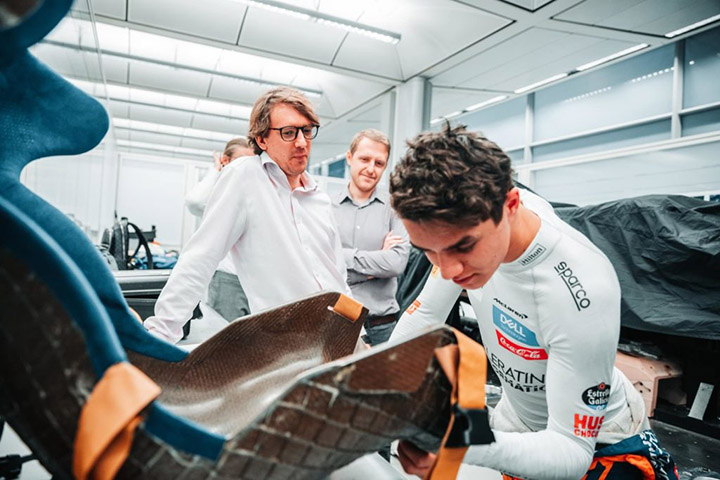 McLaren has developed a natural fiber racing seat