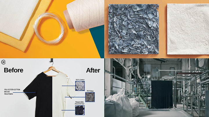 The ongoing ‘Full Circle Textiles Project’, launched in September 2020, is focused on producing new manmade cellulosic fibers. (Clockwise from top left): Evrnu, Renewcell, CIRC and Infinited.