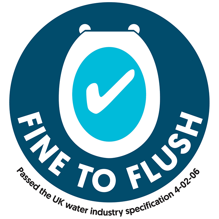 Fine to Flush label