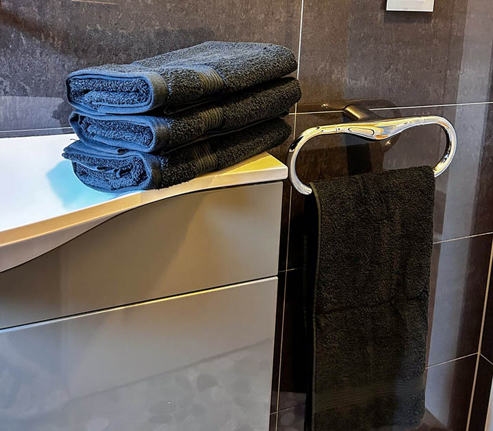 Black Towel Collection from Lenzing with long-lasting softness. Photo courtesy of Lenzing.