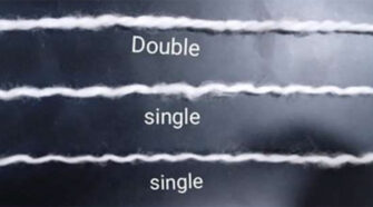 DREF spun yarn, double versus single rovings.