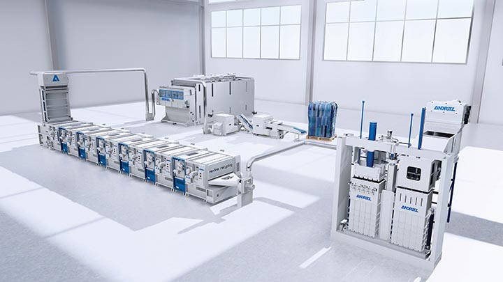 Mechanical textile recycling line.