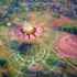 At its heart lies the Matrimandir, surrounded by twelve petal-like structures and gardens, forming an area called “Peace,” which will eventually be encircled by a lake.