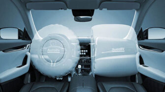 Autoliv airbag made with 100% recycled polyester.