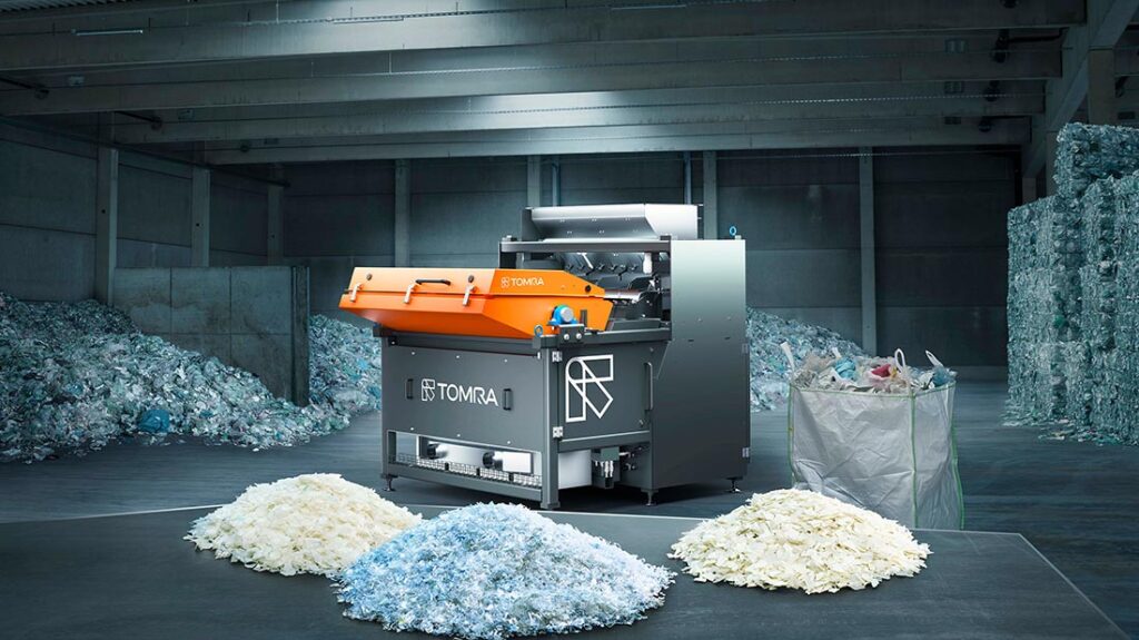 Tomra Autosort sorting systems for textiles combine high precision near-infrared (NIR) and visual spectrometry sensors. Photo courtesy of Tomra