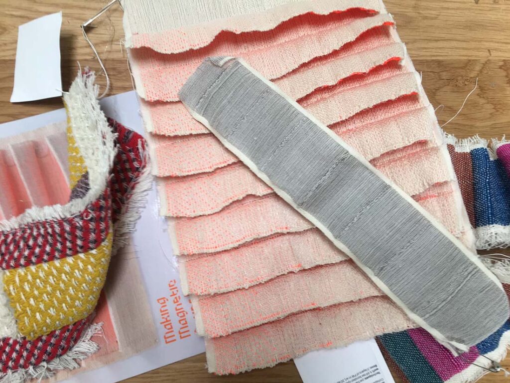 The final outcomes and processes of Elizabeth Meikljohn's residency are well documented in the "Experimental Weaving Residency 2023" catalogue that is available to download online. Photo courtesy of Marie O'Mahony