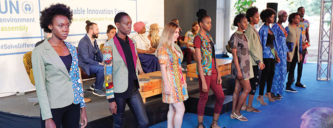 African sustainable fashion in Nairobi, Kenya.